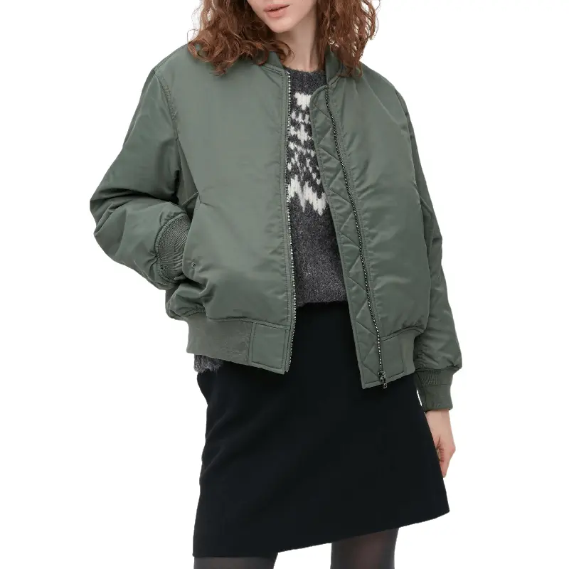 

Куртка утепленная Uniqlo Ma-1 blouson flight, оливковый, Зеленый