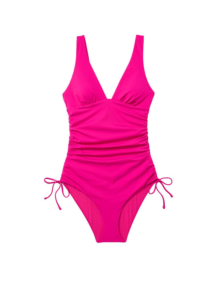 

Купальник Victoria's Secret Swim Ruched Plunge, розовый