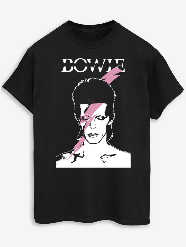 

NW2 David Bowie Pink Flash Adult Black Футболка с принтом George., черный