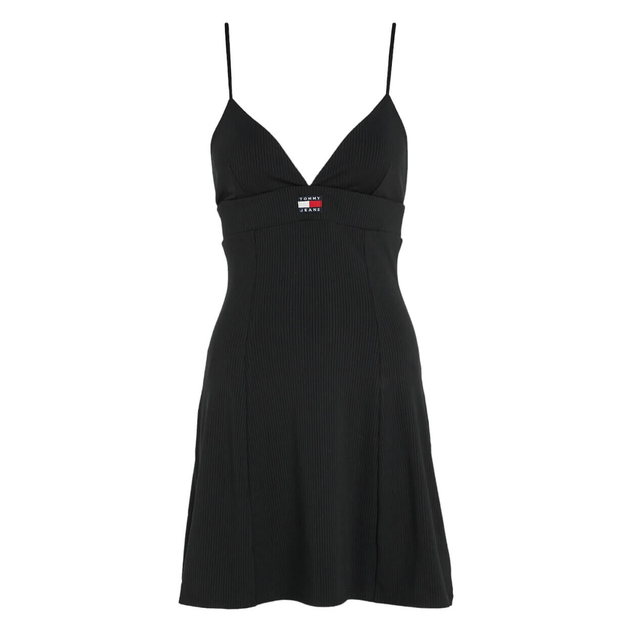 

Платье Tommy Jeans by Tommy Hilfiger Ribbed Badge Slip, черный