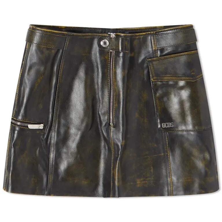 

Мини-юбка Gcds Leather Biker, мультиколор