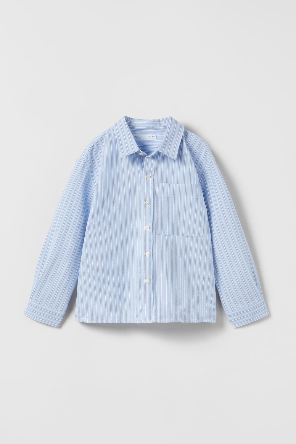 

Полосатой рубашке ZARA, синий