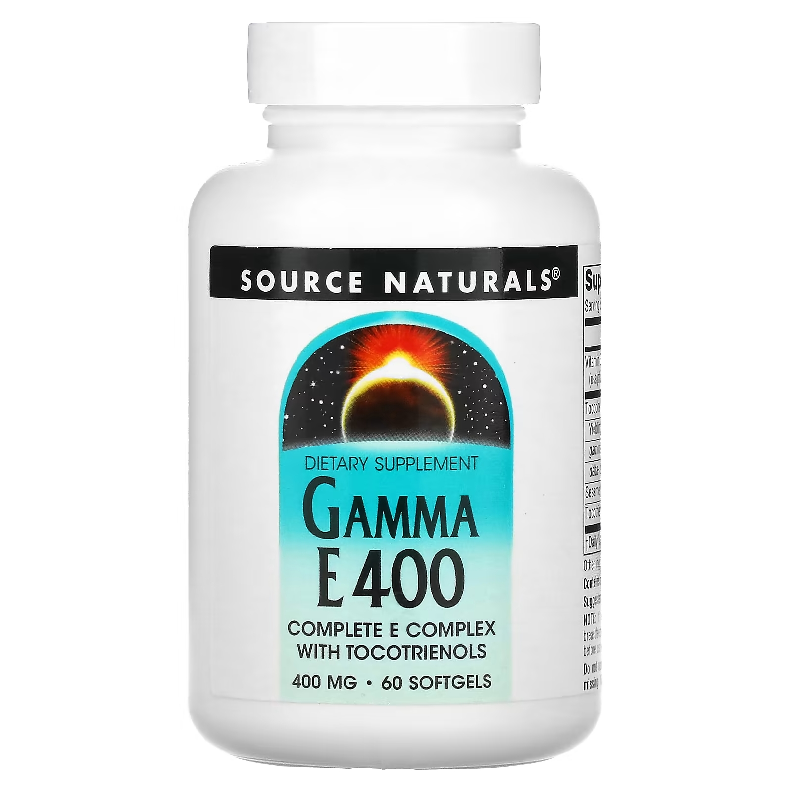 Source Naturals комплекс Gamma E 400 с токотриенолами 400 мг, 60 мягких таблеток фото