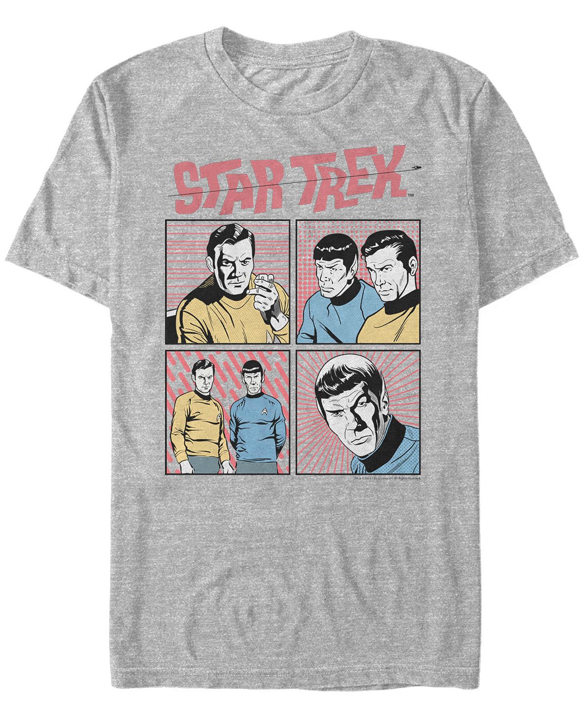 Звездный путь мужская оригинальная серия комиксов квадратная футболка с коротким рукавом Fifth Sun, мульти