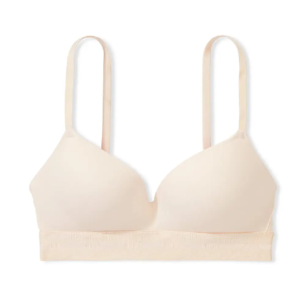 

Бюстгальтер Victoria's Secret Pink Wear Everywhere Wireless Push-up, светло-бежевый