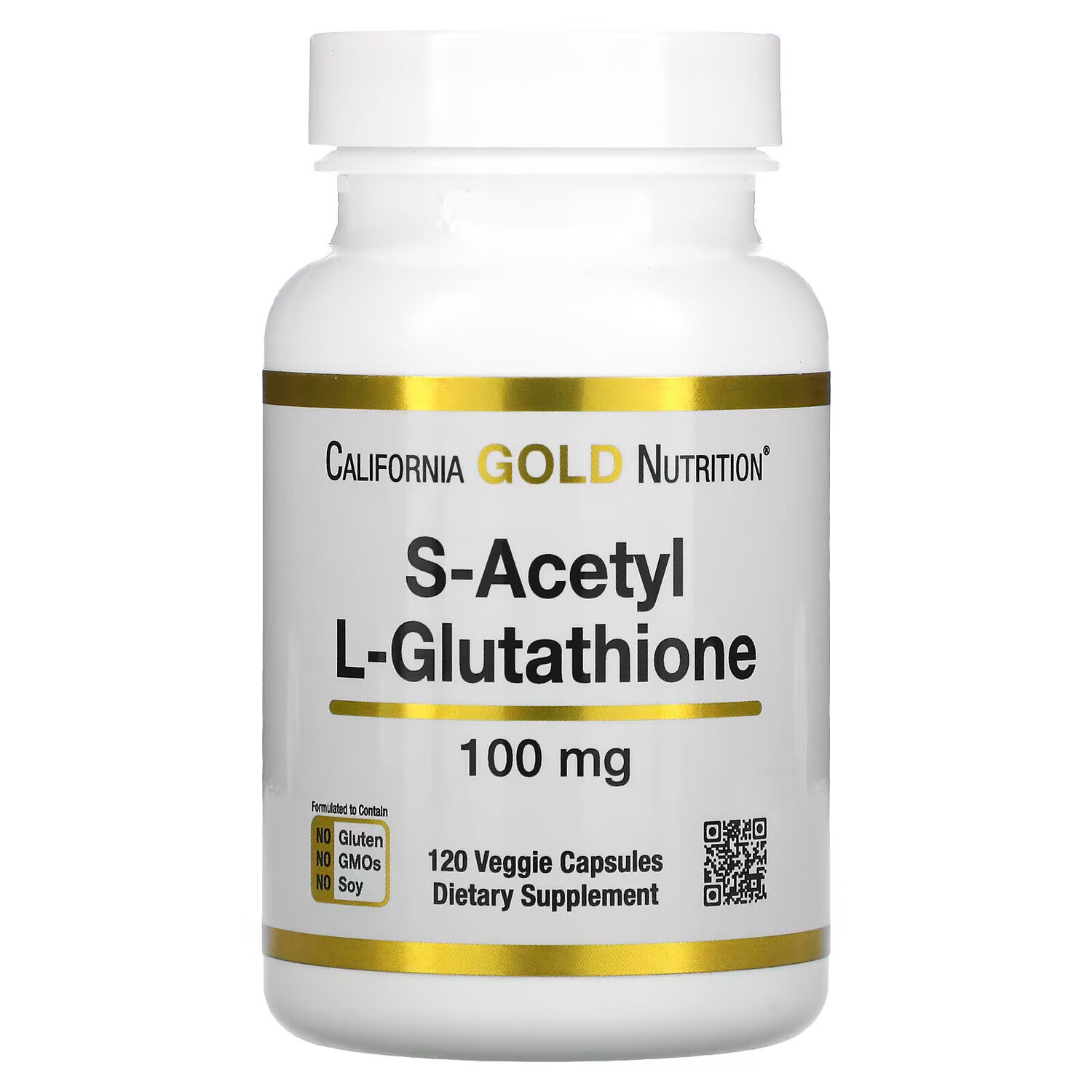 

California Gold Nutrition S-ацетил-L-глутатион 100 мг, 120 капсул