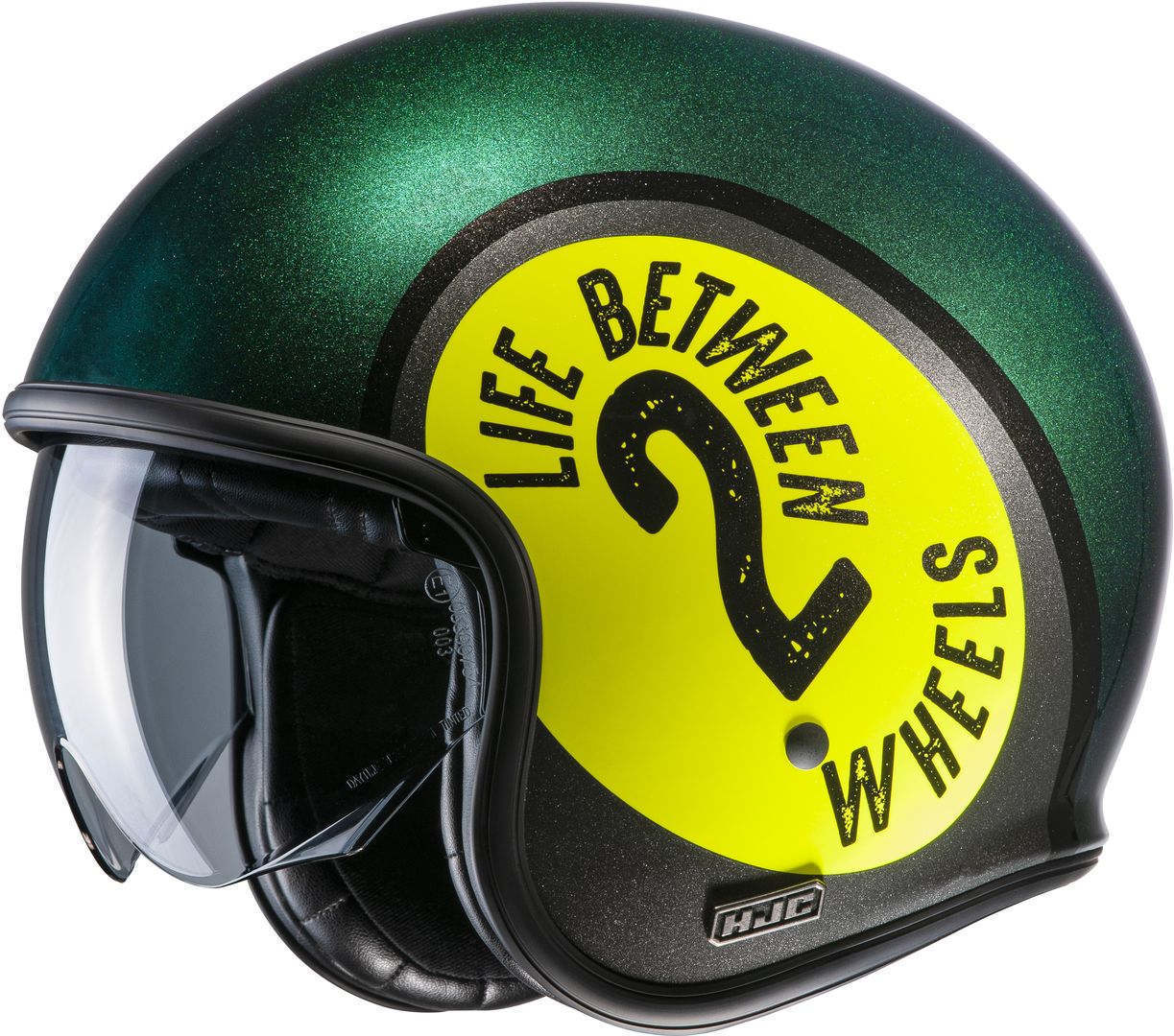 Шлем HJC V30 Harvey реактивный, желтый/зеленый