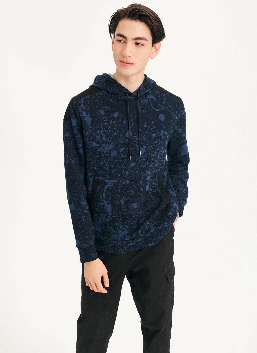 

Худи Terry с принтом Splat DKNY, Черный