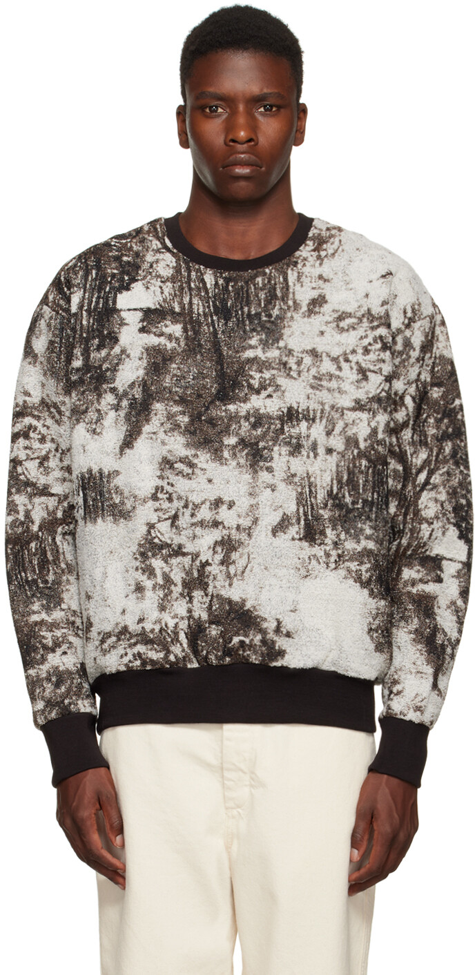 

Толстовка Off-White с узором 4SDESIGNS, Серый