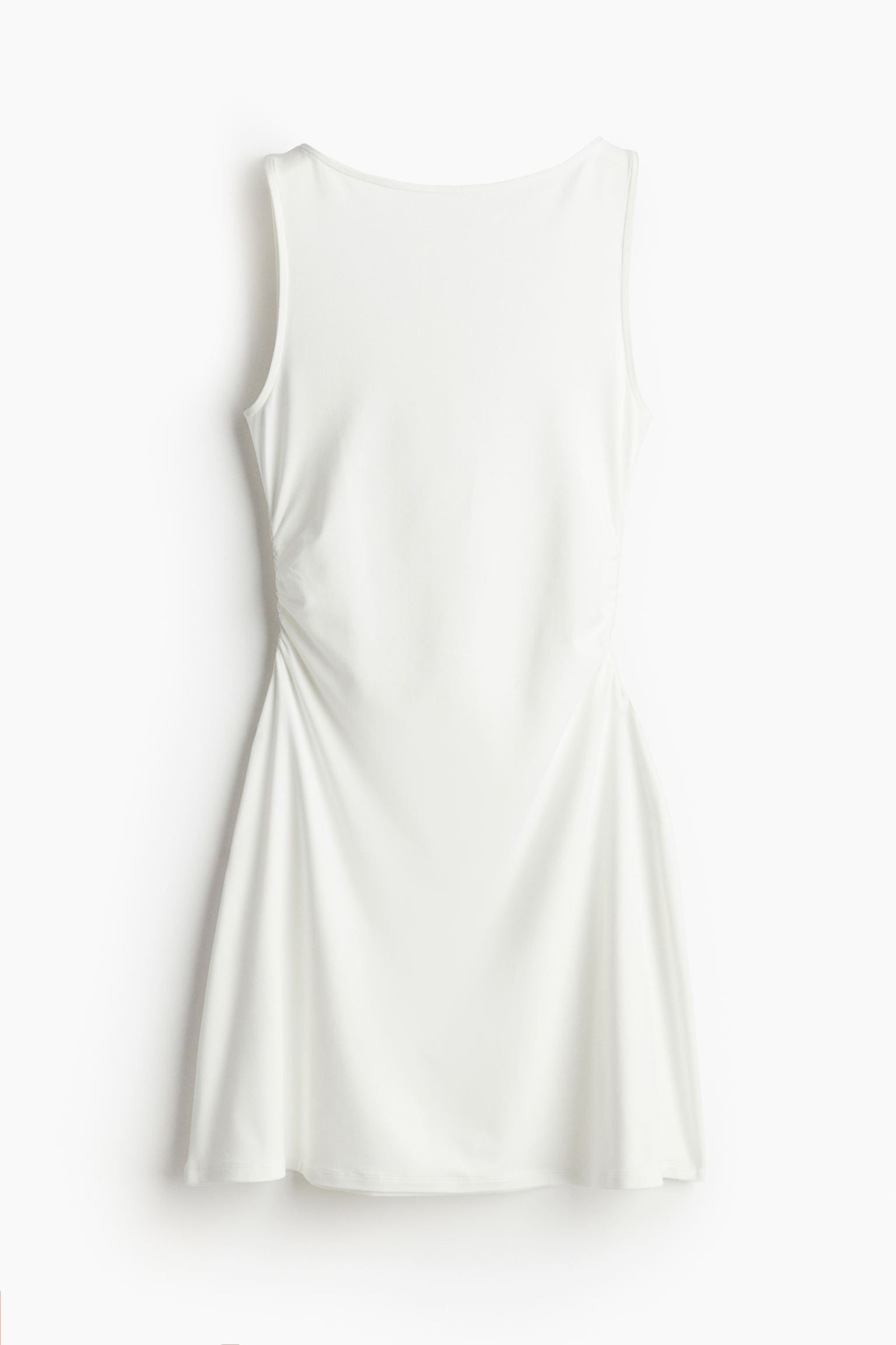 Платье H&M Gathered with Flared Skirt, кремовый flared skirt menthol size xs