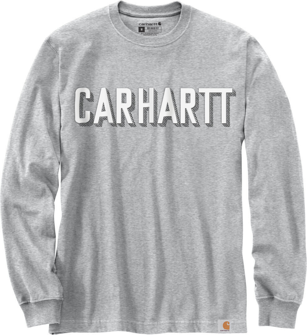Рубашка с длинным рукавом Carhartt Workwear Logo, светло-серый рубашка с длинным рукавом carhartt workwear pocket черный