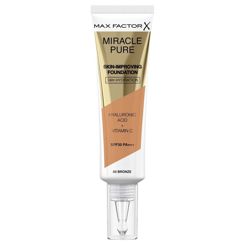 

Max Factor Тональный крем Miracle Pure SPF30 PA+++, улучшающий состояние кожи 80 Bronze 30мл