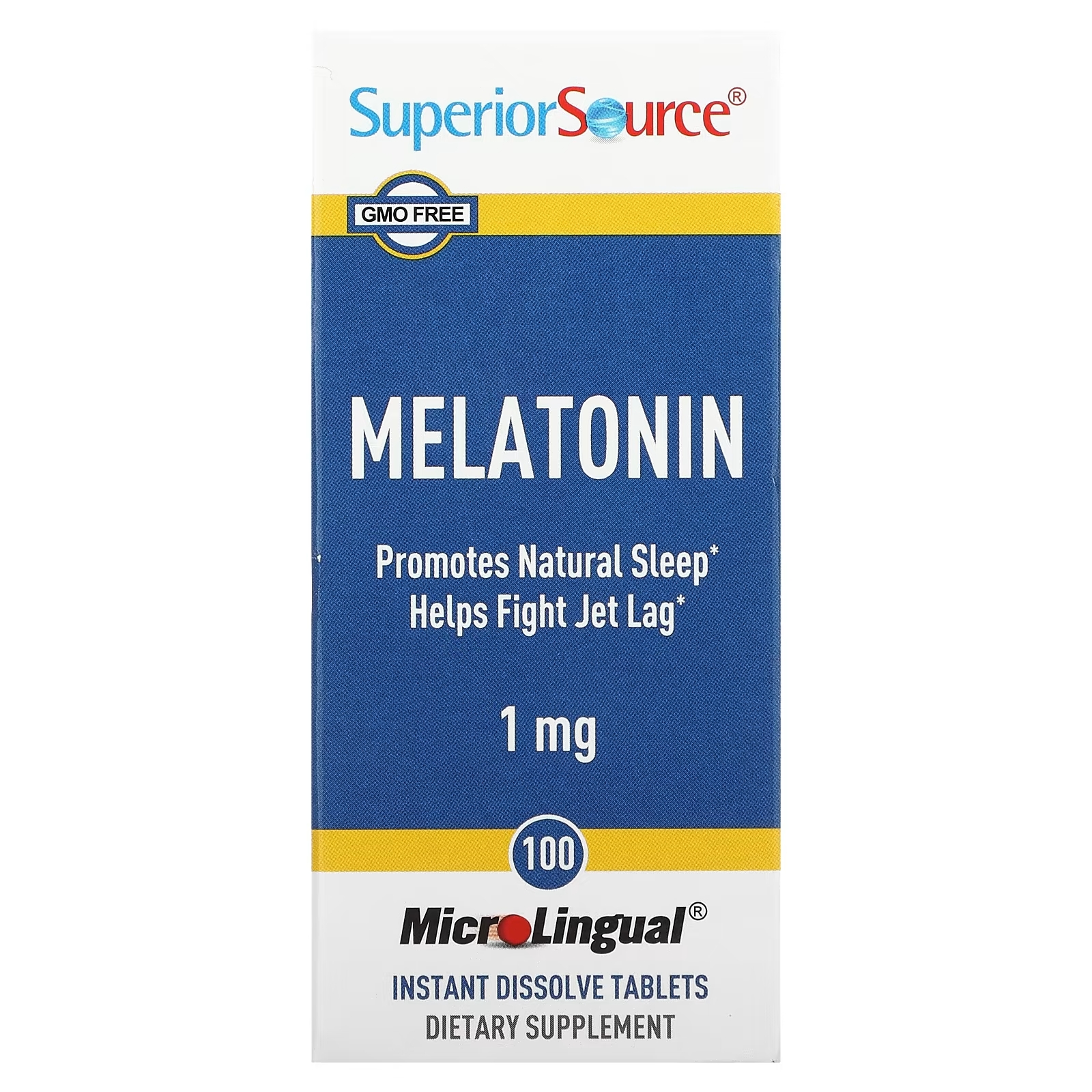 Superior Source мелатонин 1 мг, 100 быстрорастворимых таблеток superior source мелатонин повышенной силы действия 25 мг 60 быстрорастворимых таблеток