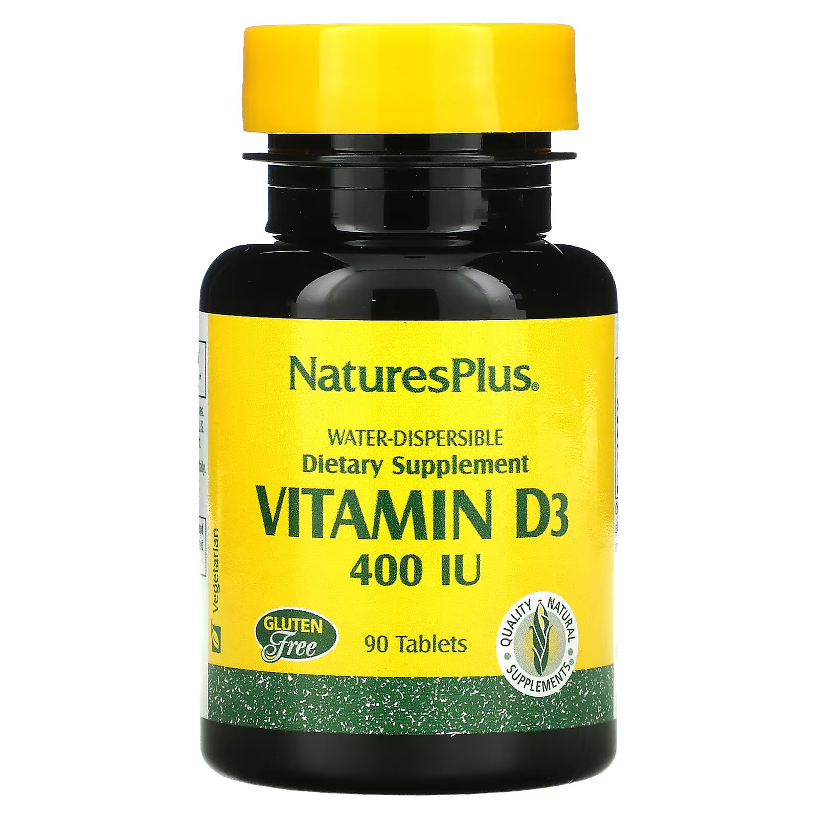 NaturesPlus, витамин D3, 400 МЕ, 90 таблеток naturesplus витамин е 400 ме 60 таблеток для сердца иммунитета кожи волос для мужчин и женщин