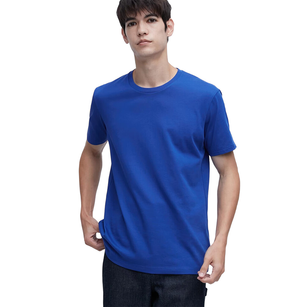 

Футболка Uniqlo Dry Crew Neck Short-Sleeve Color, ярко-синий