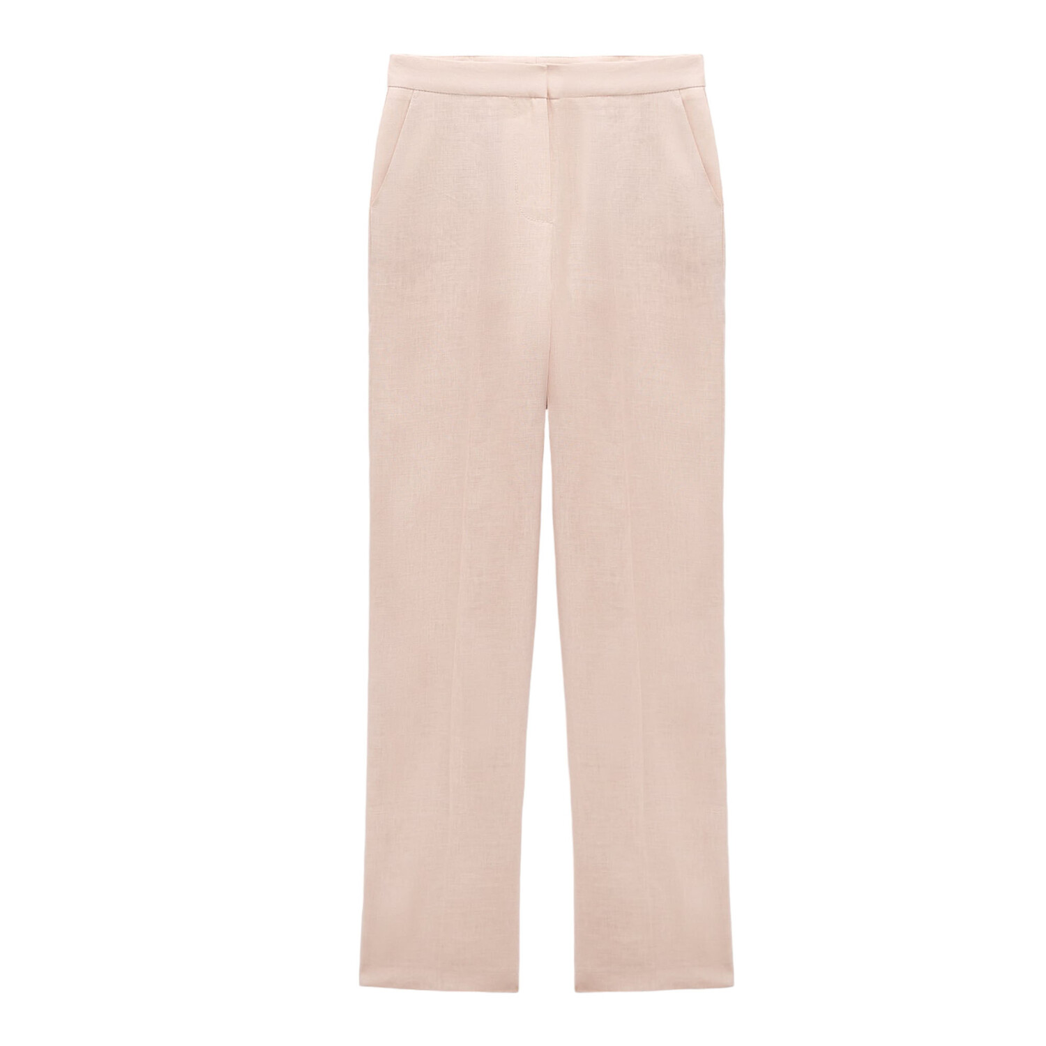 

Брюки Zara Linen Straight, бежевый