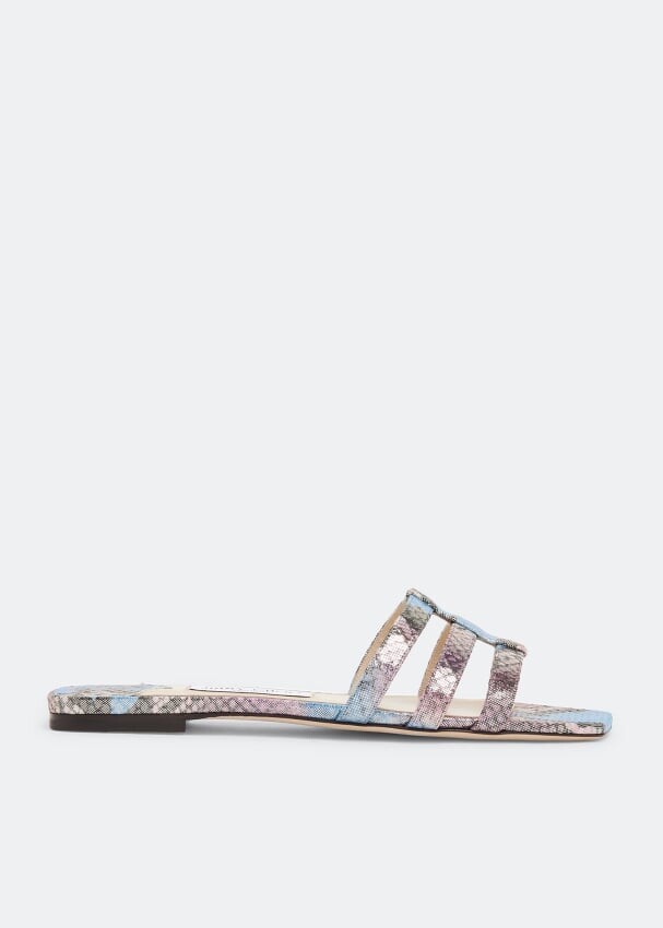 

Сандалии JIMMY CHOO Hazal flat sandals, животный принт