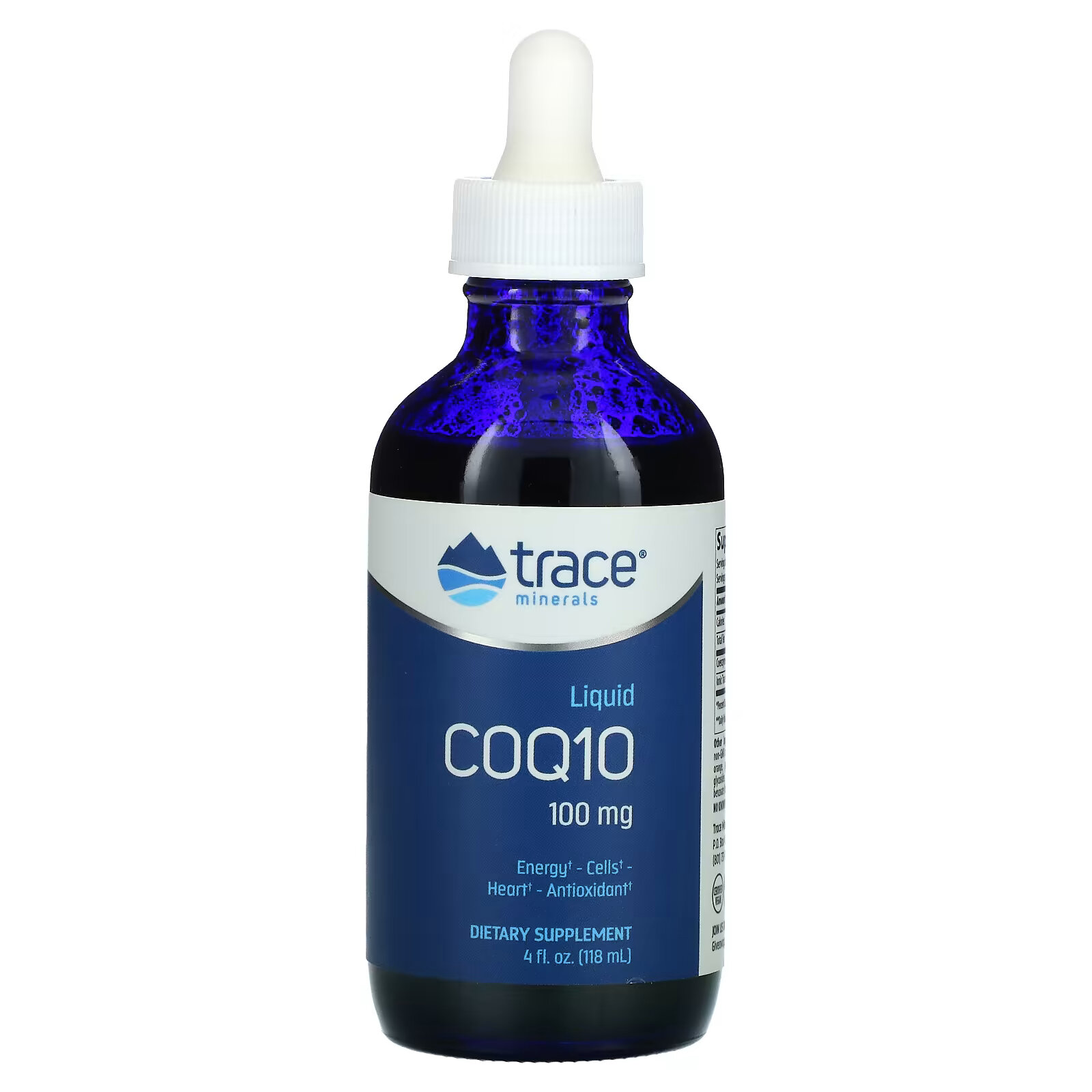 Жидкий CoQ10 Trace Minerals со вкусом мандарина, 118 мл trace minerals быстро впитывающийся жидкий иммунитет 887 мл