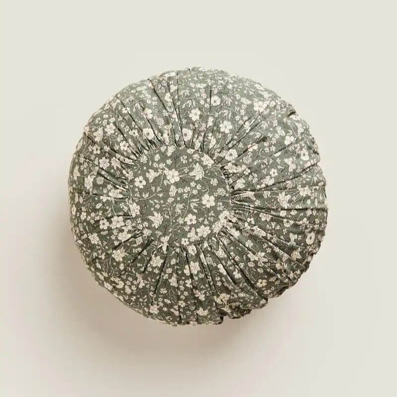 

Декоративная подушка Zara Home Round Floral, серо-зеленый