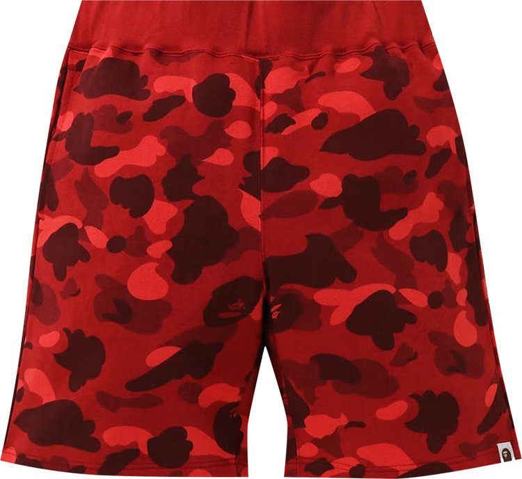 Шорты BAPE Color Camo Sweat Shorts 'Red', красный