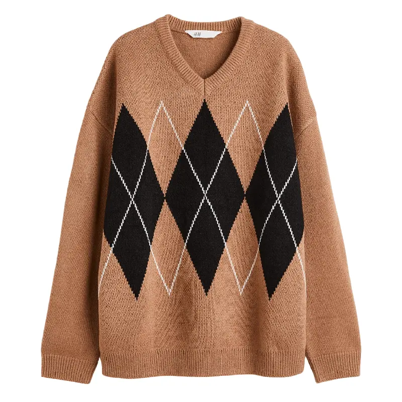 

Свитер H&M Jacquard, темно-бежевый