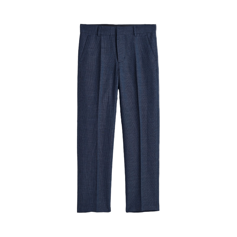 брюки zara textured suit синий Брюки H&M Textured Suit Pants, темно-синий
