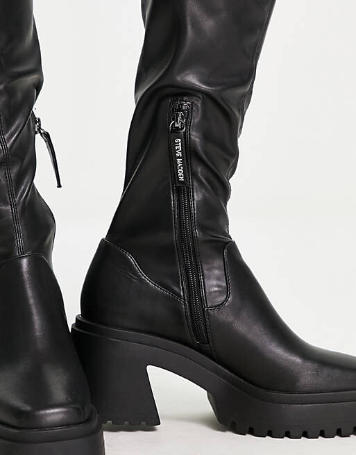 

Черные ботинки на каблуке Steve Madden Jetstream, Черный