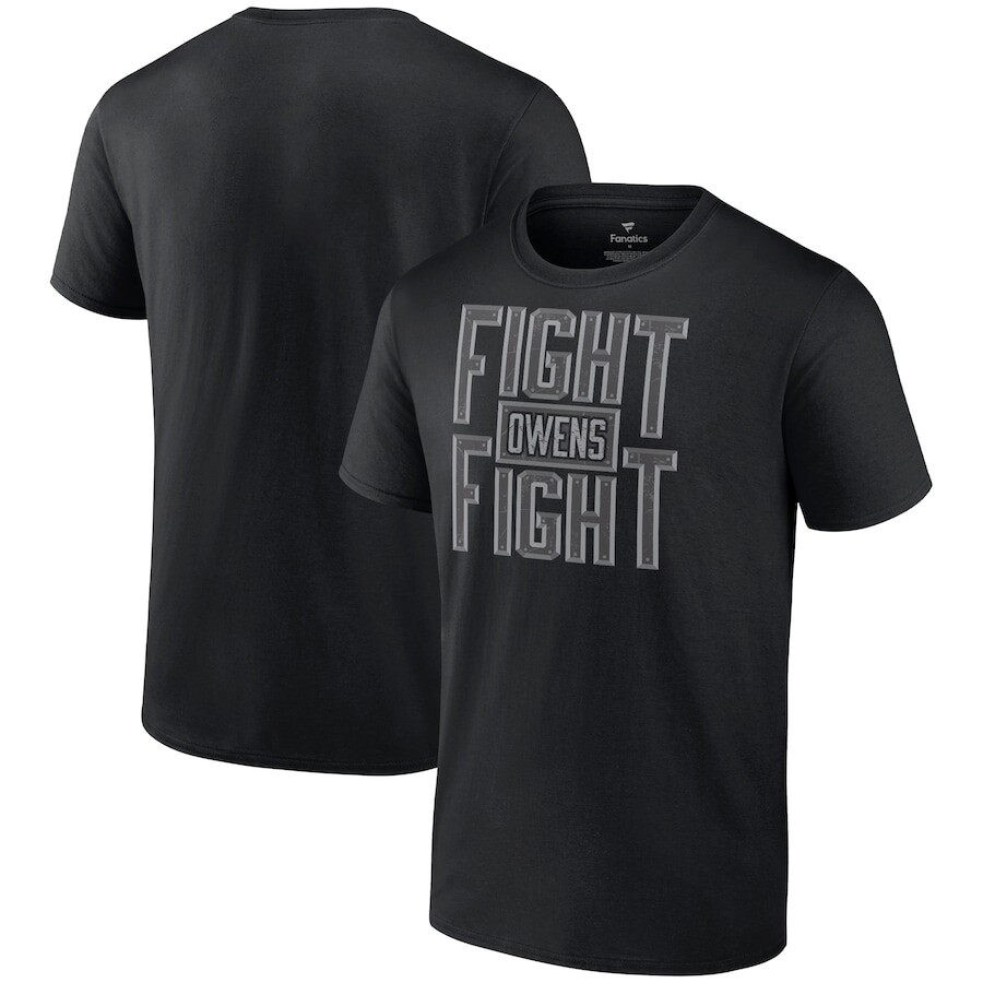 

Футболка с коротким рукавом Fanatics Branded Kevin Owens, черный