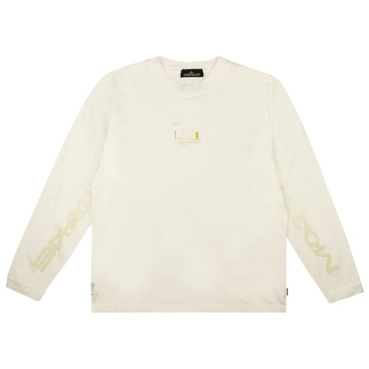 

Футболка Stone Island Graphic Print Long-Sleeve 'White', белый