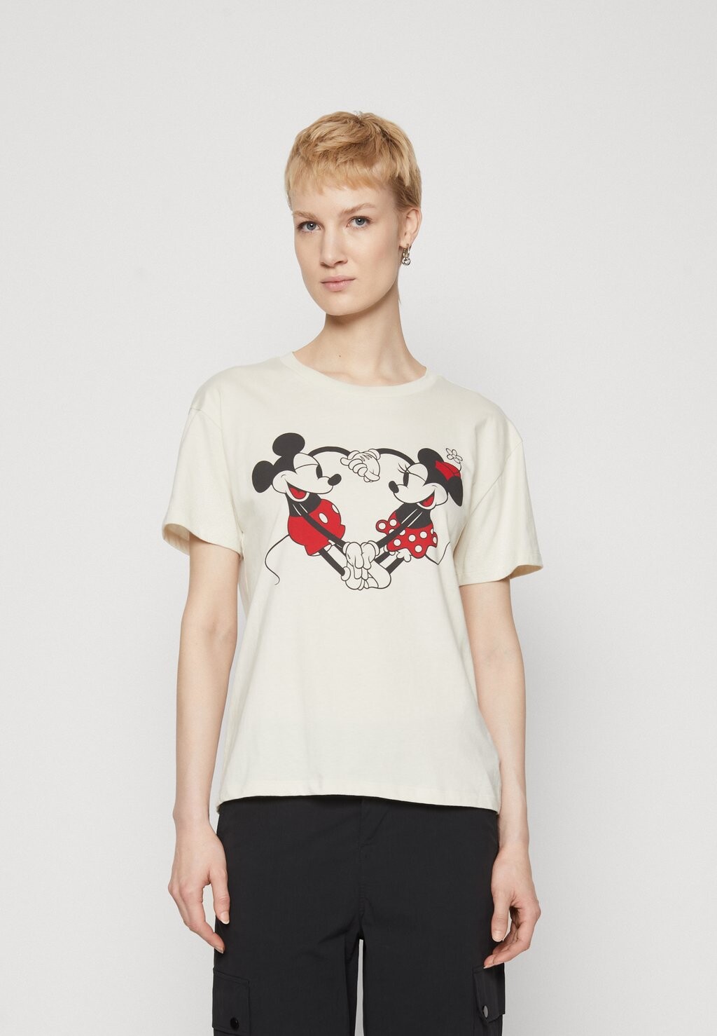 

Футболка с принтом MICKEY AND MINNIE Gap, цвет beige