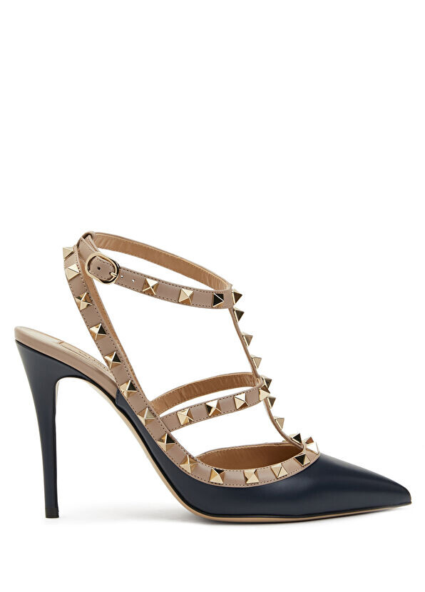 

Кожаные туфли на высоком каблуке Rockstud Valentino Garavani, синий