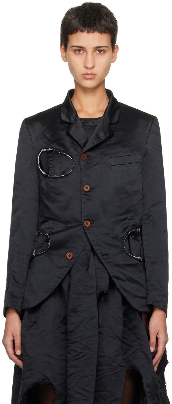 

Черный пиджак с вырезом Comme Des Garcons, цвет Black