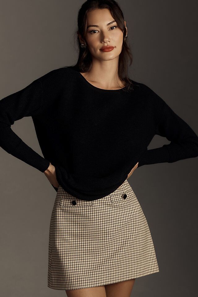 

Длинный свитер-туника Anthropologie, черный