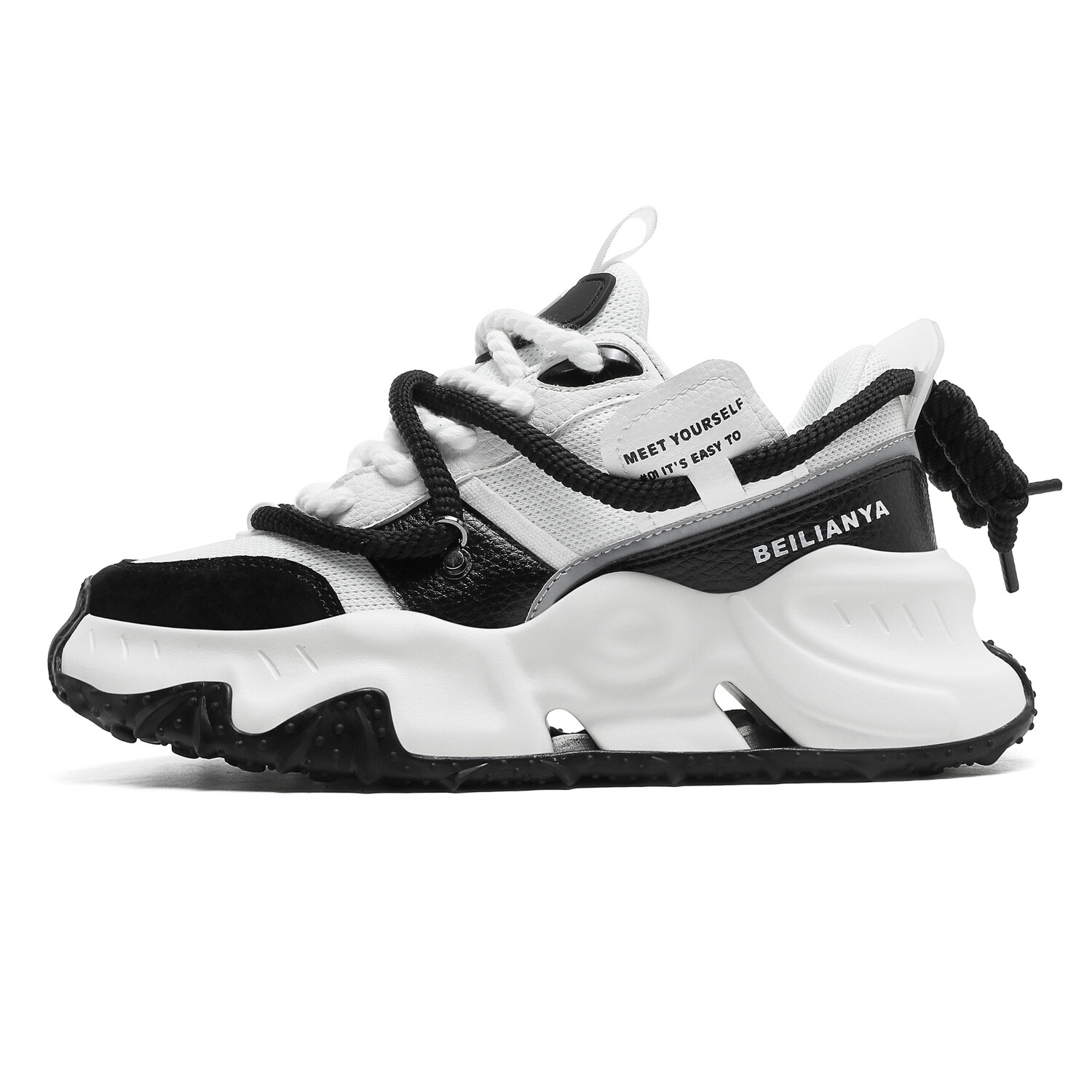 

Кроссовки Belenia/BEILIANYA Chunky Sneakers Unisex Low-top, черный/белый