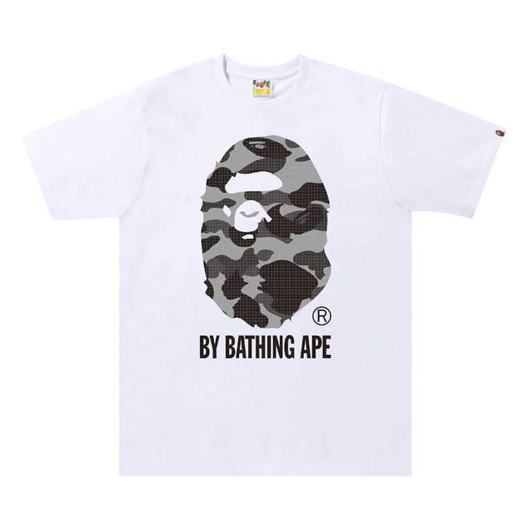 

Футболка BAPE Grid Camo By A Bathing Ape Tee 'White/Black', белый