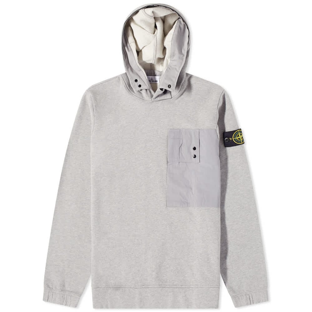 

Толстовка Stone Island Button Detail Hoody, Серый