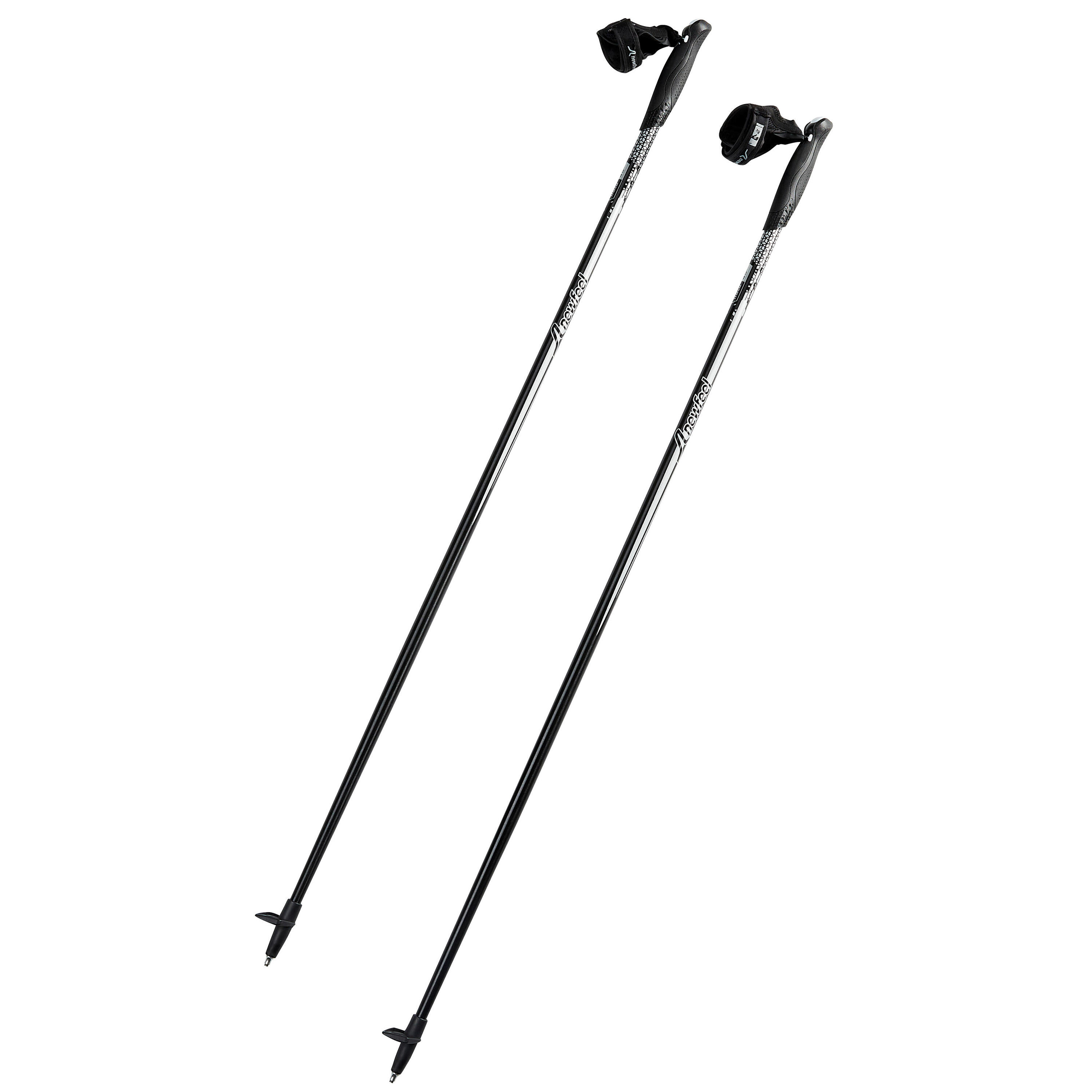 телескопические двухсекционные палки btrace nw fast p0529 для скандинавской ходьбы Палки для скандинавской ходьбы Newfeel NW P100, черный/серый