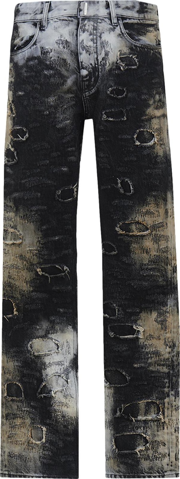 Брюки Givenchy Straight Fit 5 Pocket Trousers 'Black/Beige', черный - фото