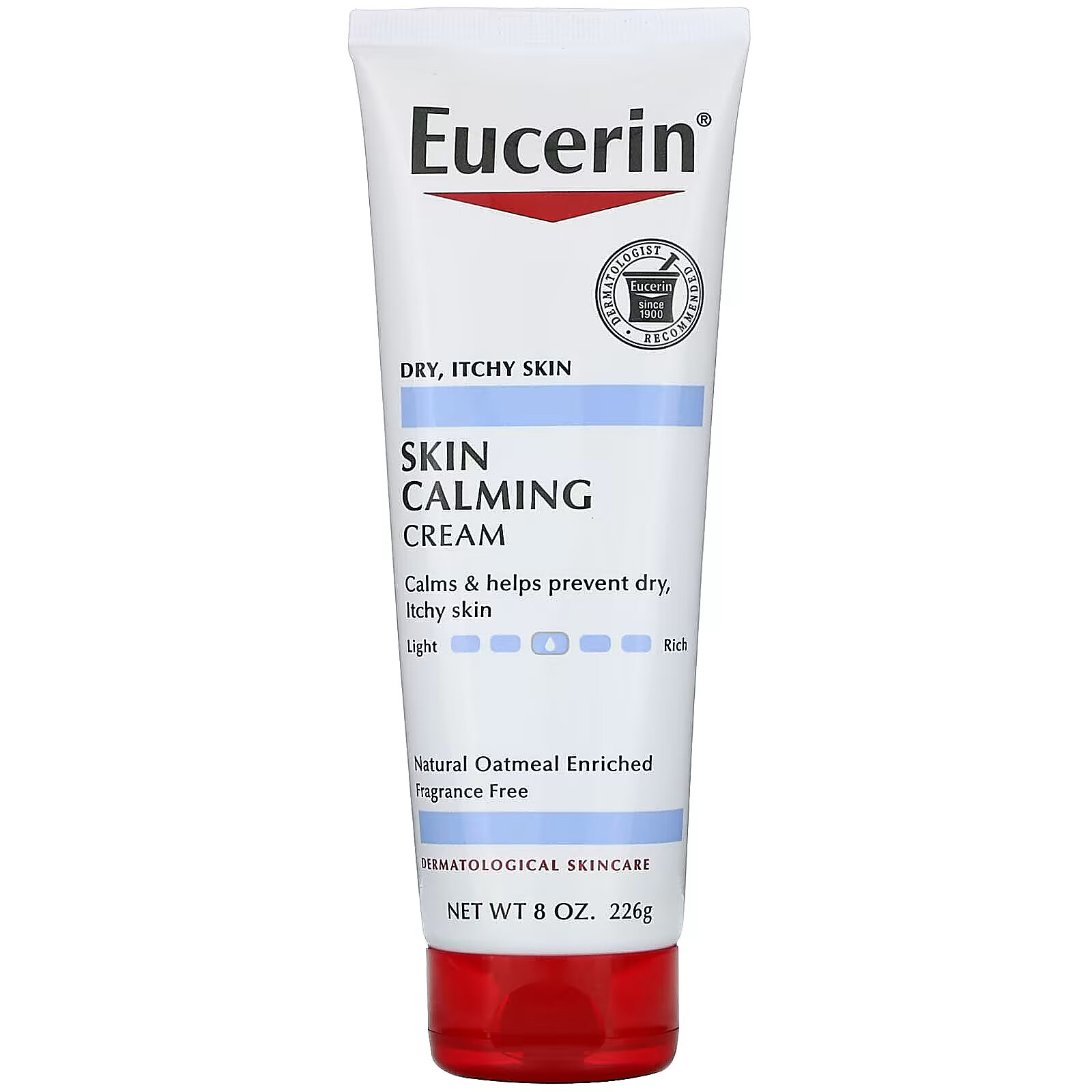 Eucerin, Успокаивающий крем, для сухой раздраженной кожи, без отдушек, 226 г (8 унций) gold bond ultimate eczema relief крем для защиты кожи без отдушек 226 г 8 унций