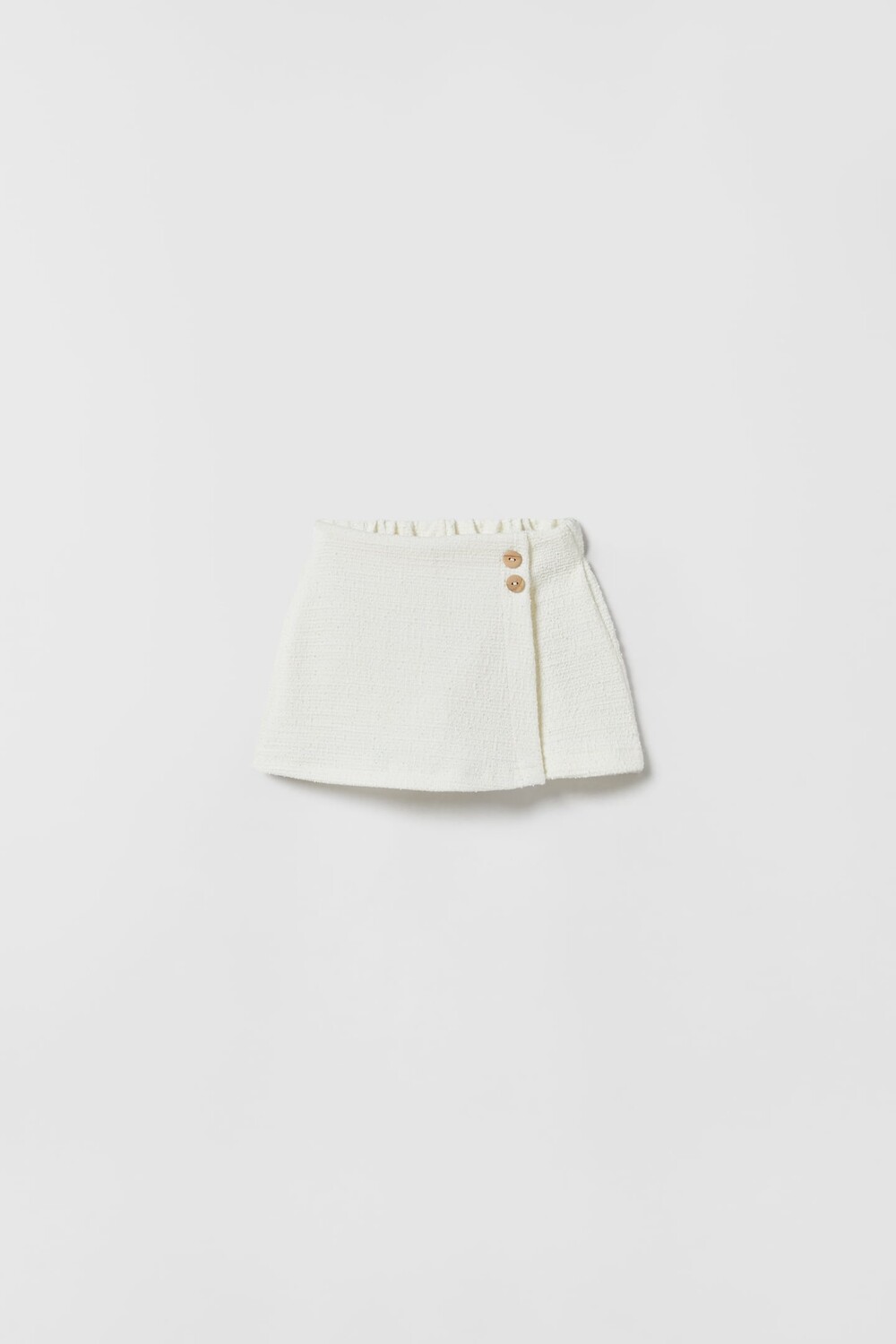 

Текстурные шорты-бермуды ZARA, белый