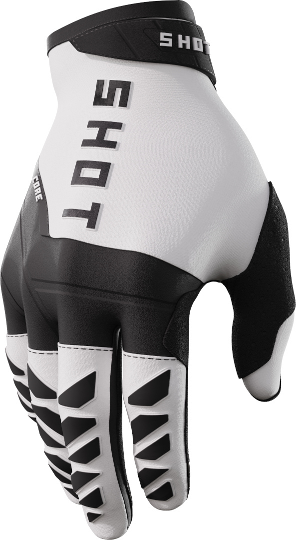 перчатки shot core с логотипом черный оранжевый Перчатки Shot Core с логотипом, белый/черный