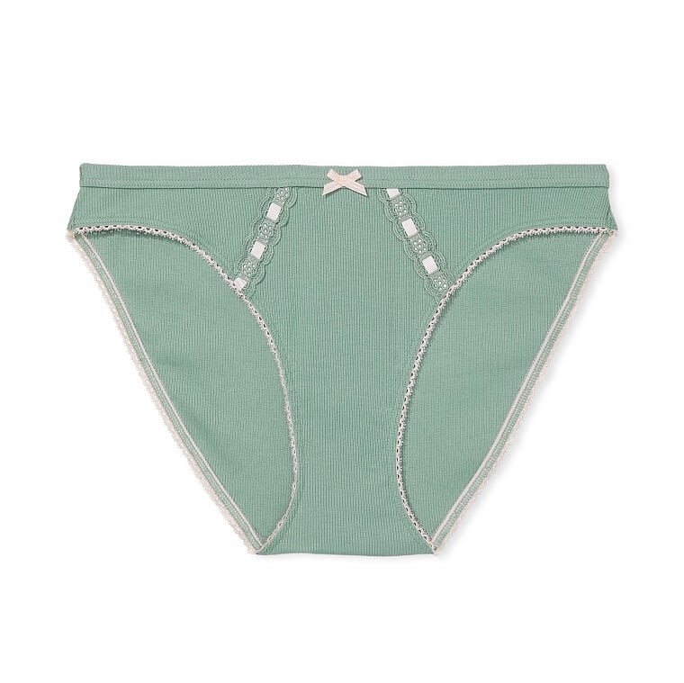 

Трусы Victoria's Secret Stretch Cotton Bikini, зеленый