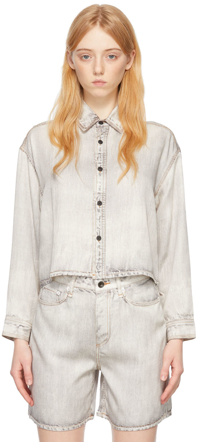

Серая жидкая рубашка Charlie rag & bone