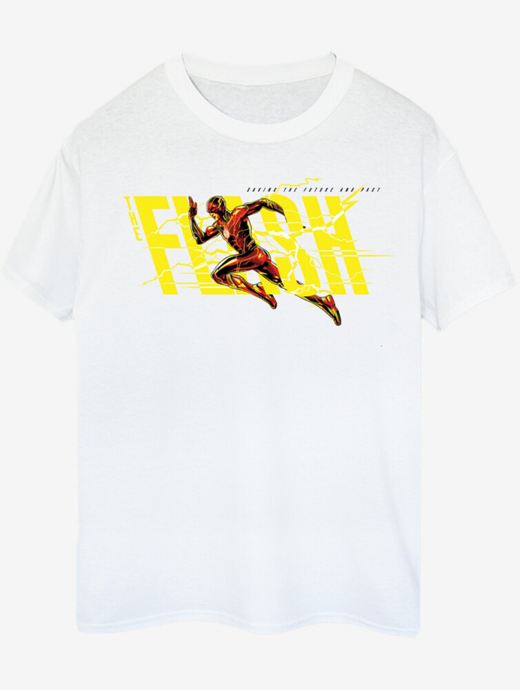 

Белая футболка с принтом для взрослых NW2 The Flash Lightning Dash George., белый