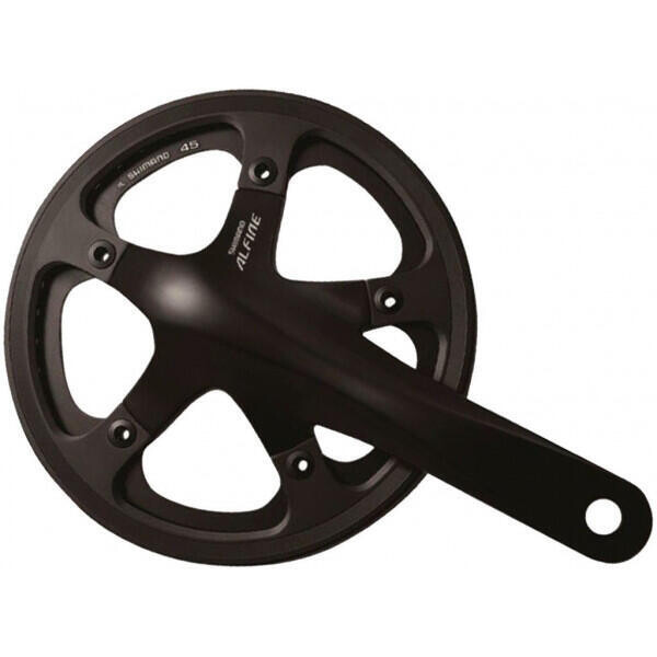 

Шатуны без защиты Shimano alfine fc-s501 Hollowtech II 45T, черный / черный / черный