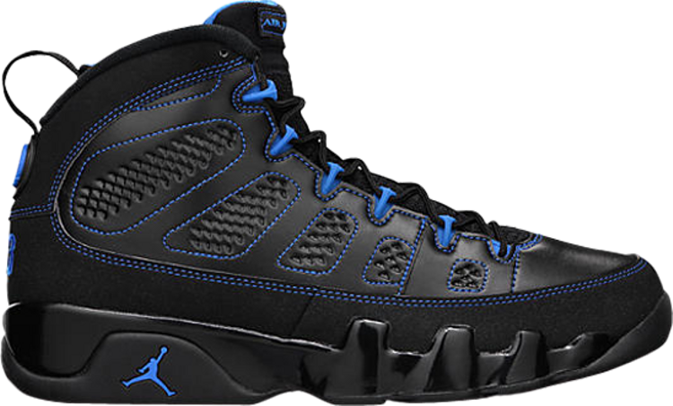 Jordan 9 black and hot sale blue