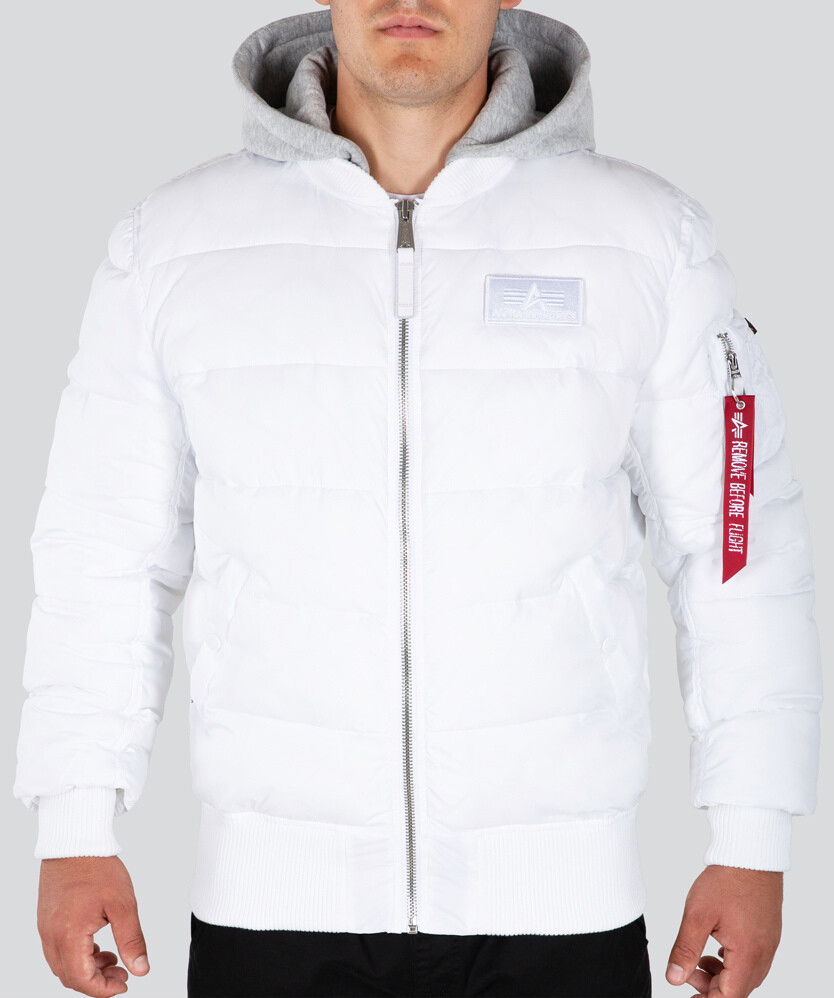 

Куртка Alpha Industries MA-1 ZH Back Print Puffer FD, белая