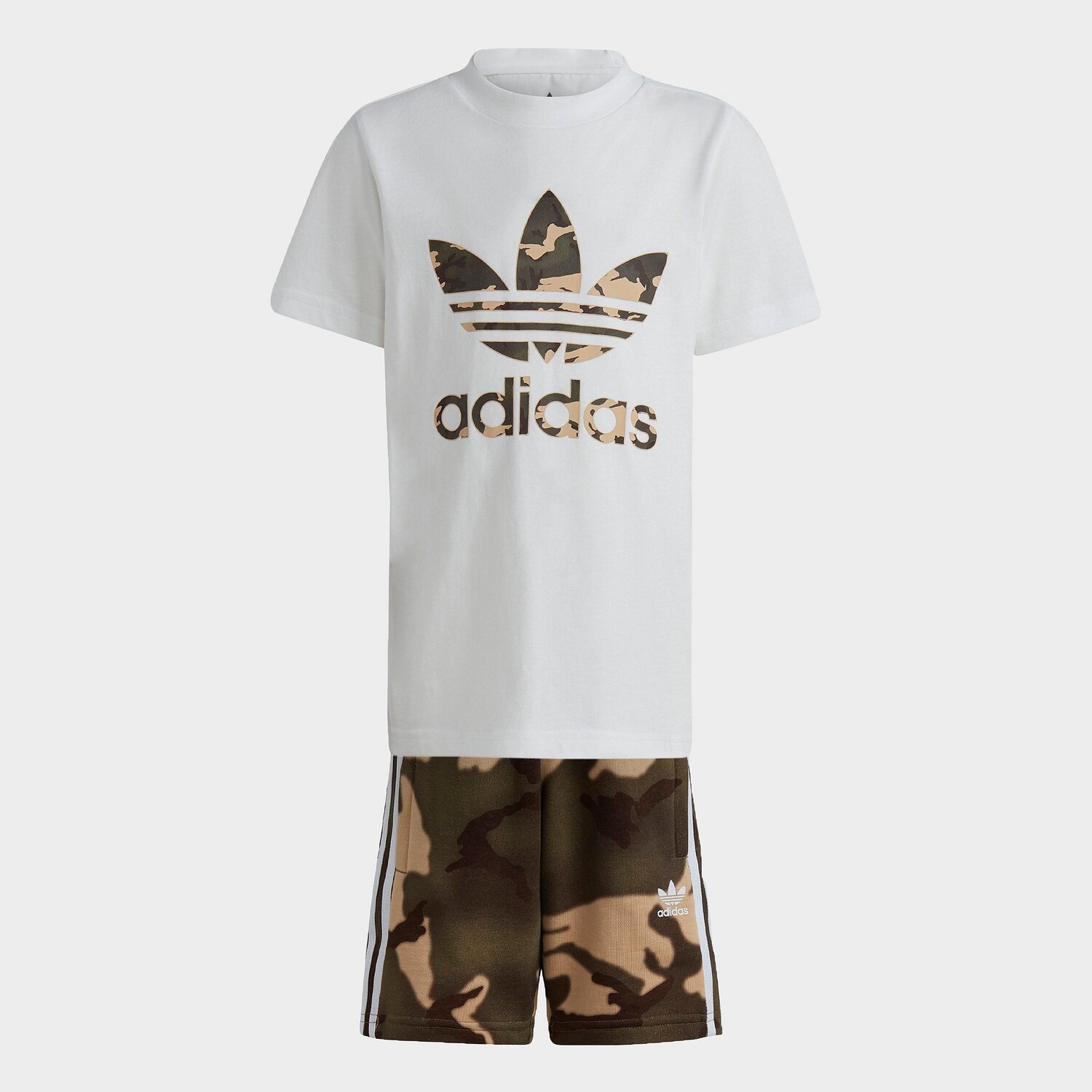 

Комплект из камуфляжной футболки и шорт Adidas Originals для маленьких детей, камуфляж