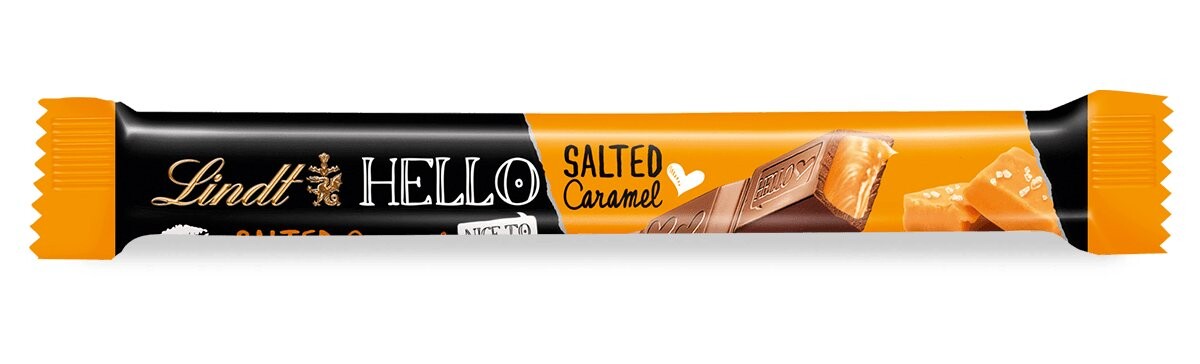 

Шоколадный батончик Lindt Hello Salted Caramel, соленая карамель, 39г