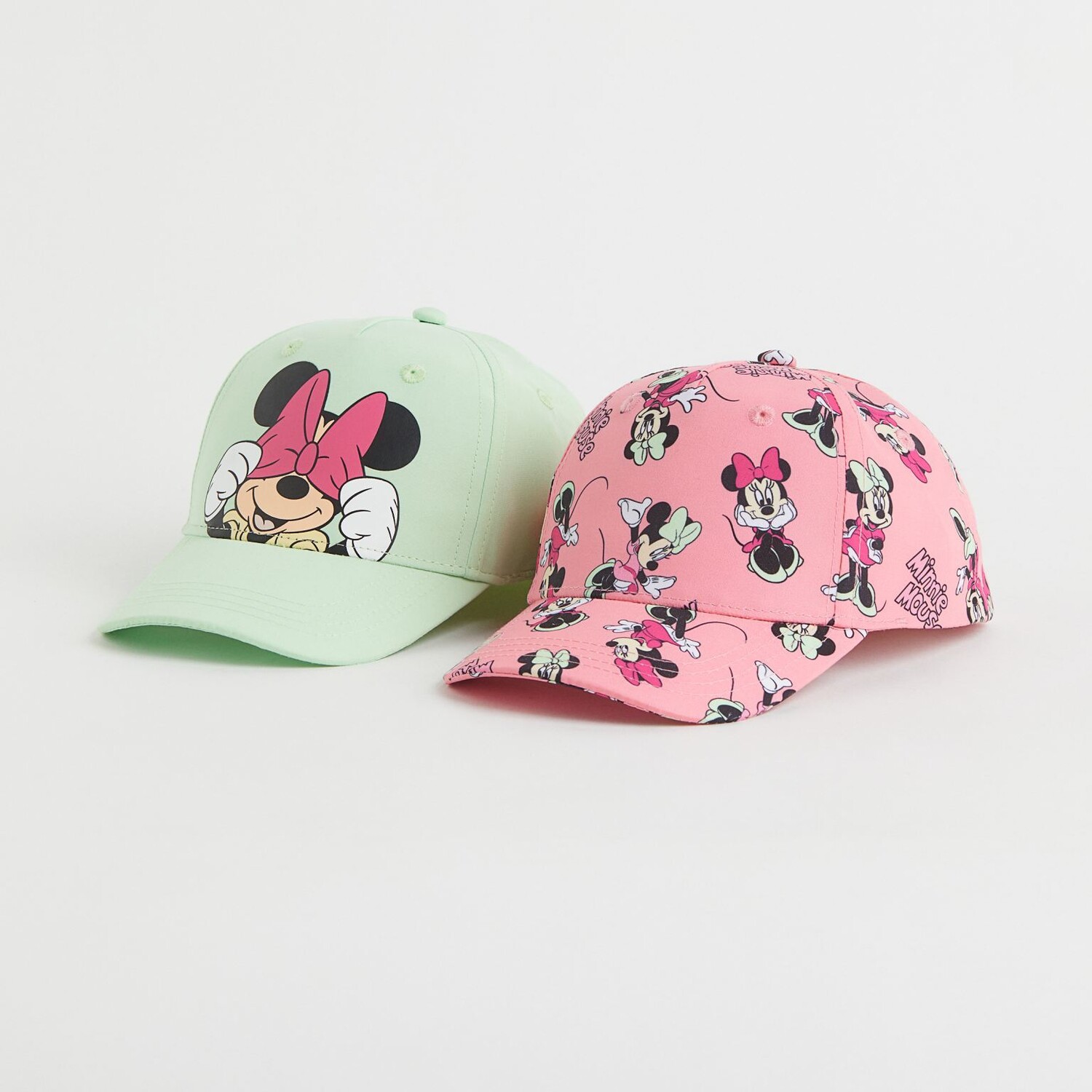 

2 пары бейсболок H&M Minnie Mouse, розовый